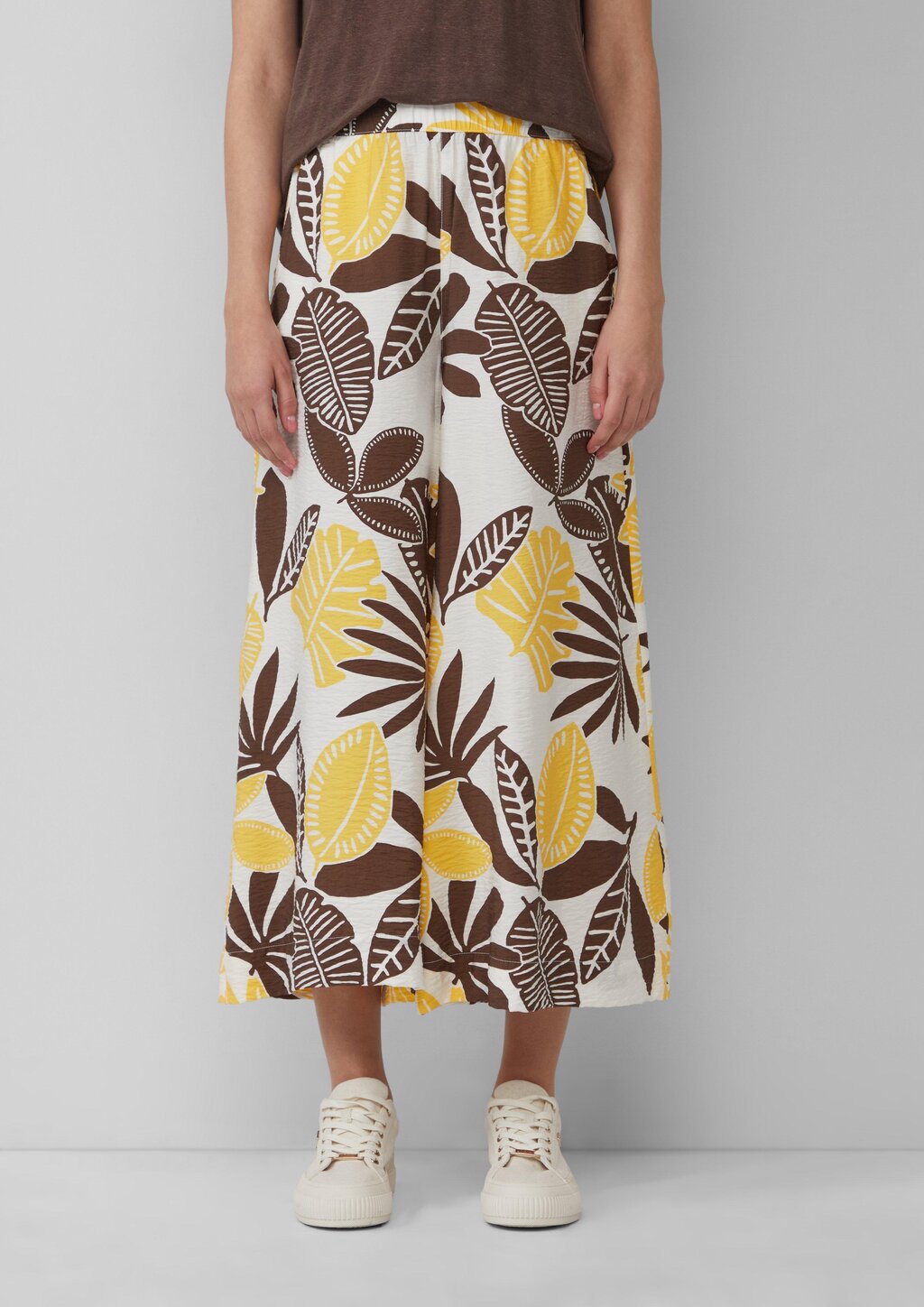 Strukturierter Hosenrock aus Viskosemix