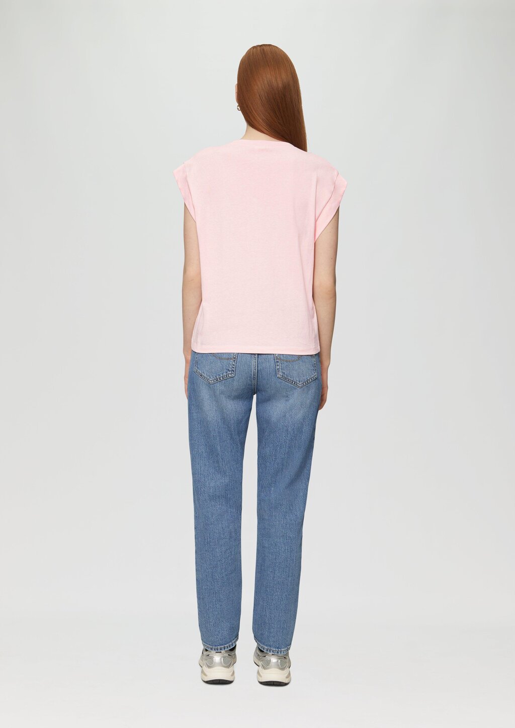 Baumwollshirt mit überschnittenen Schultern