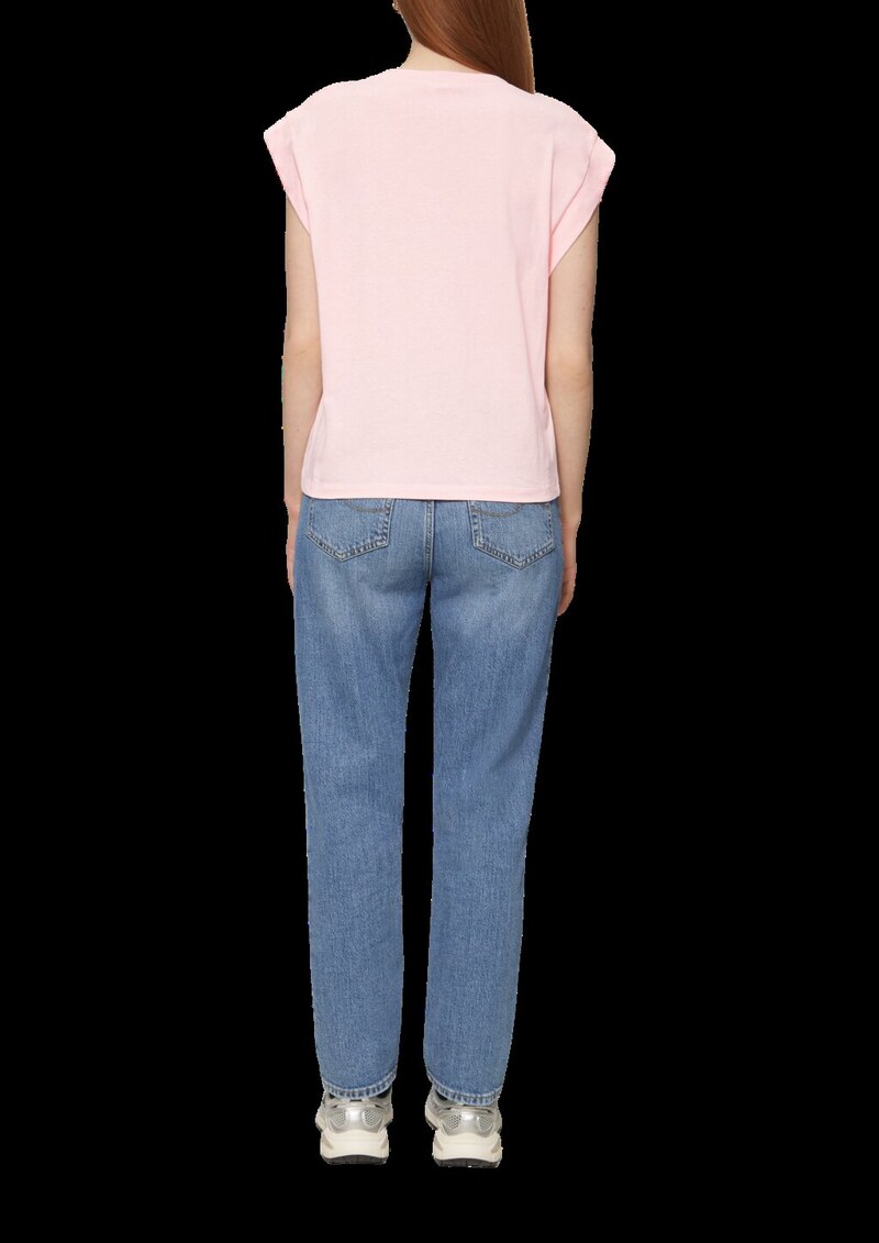 Baumwollshirt mit überschnittenen Schultern