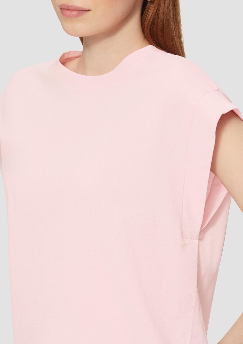 Baumwollshirt mit überschnittenen Schultern