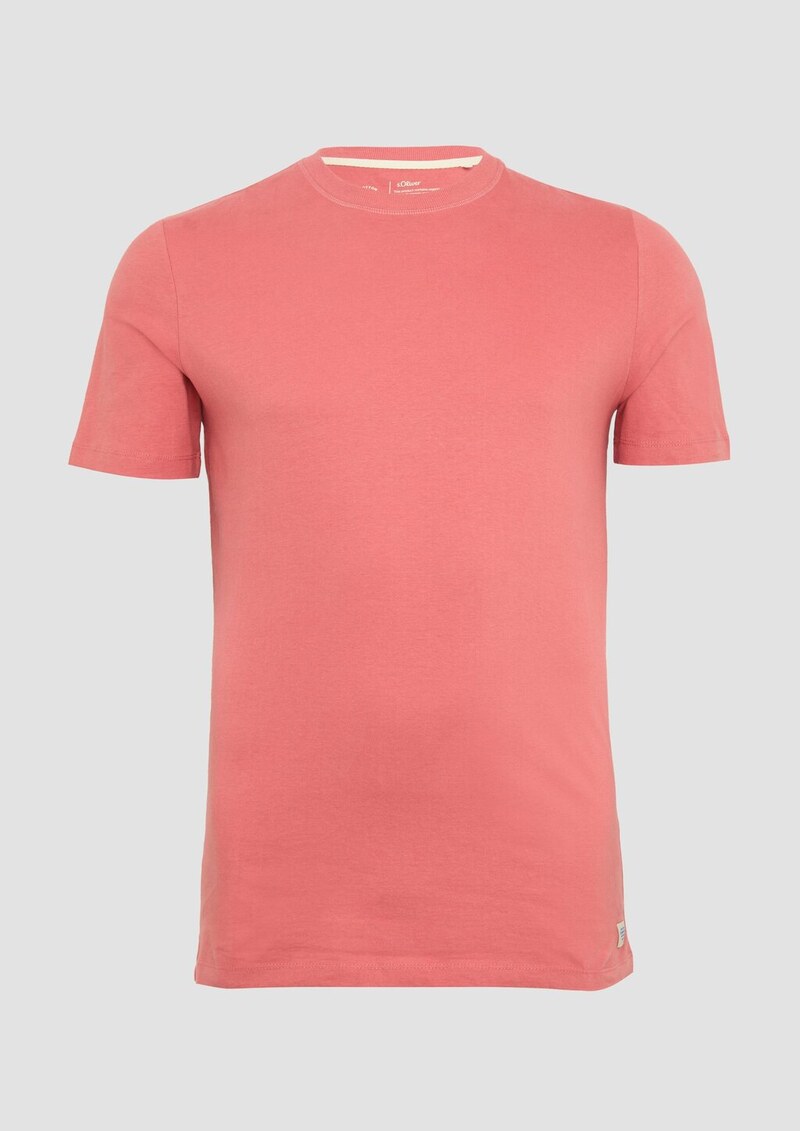 T-Shirt mit Crewneck und Flatlock-Details