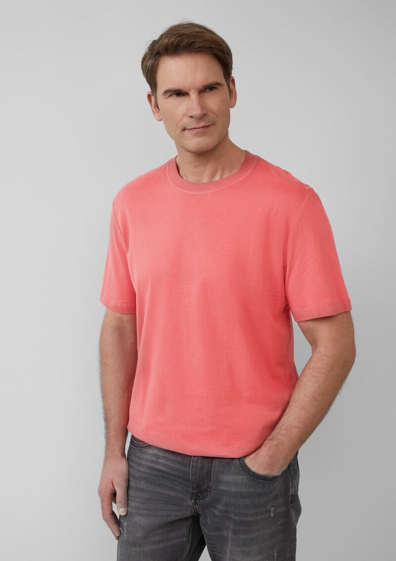 T-Shirt mit Crewneck und Flatlock-Details