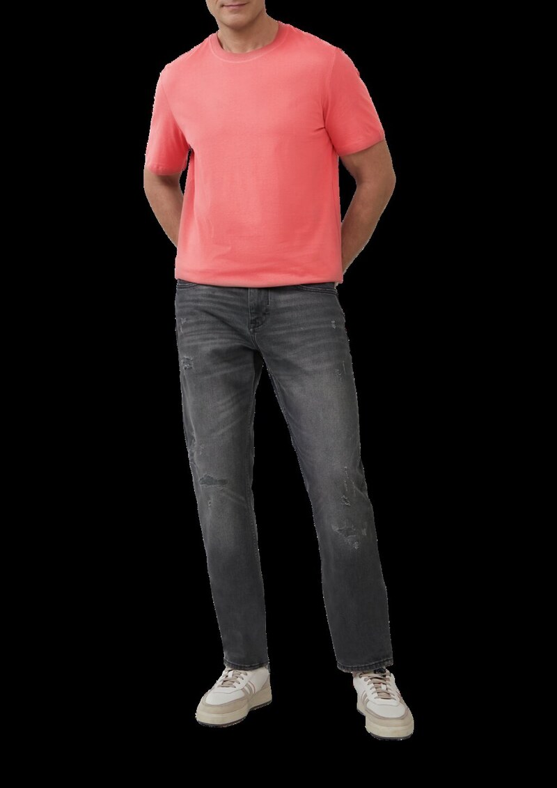 T-Shirt mit Crewneck und Flatlock-Details