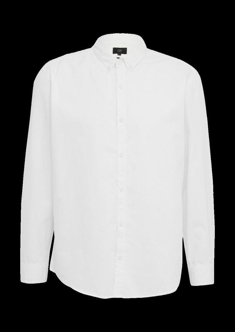 Gewaschenes Twillhemd mit Logostickerei