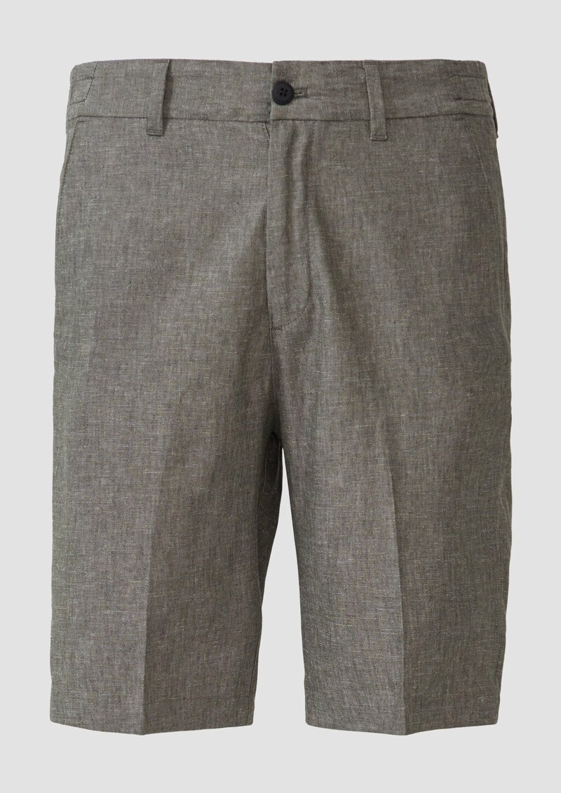 Lockere Bermuda aus Leinenmix