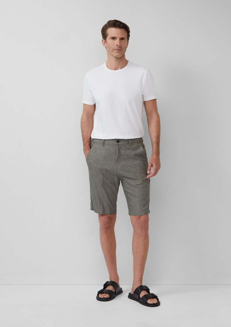 Lockere Bermuda aus Leinenmix