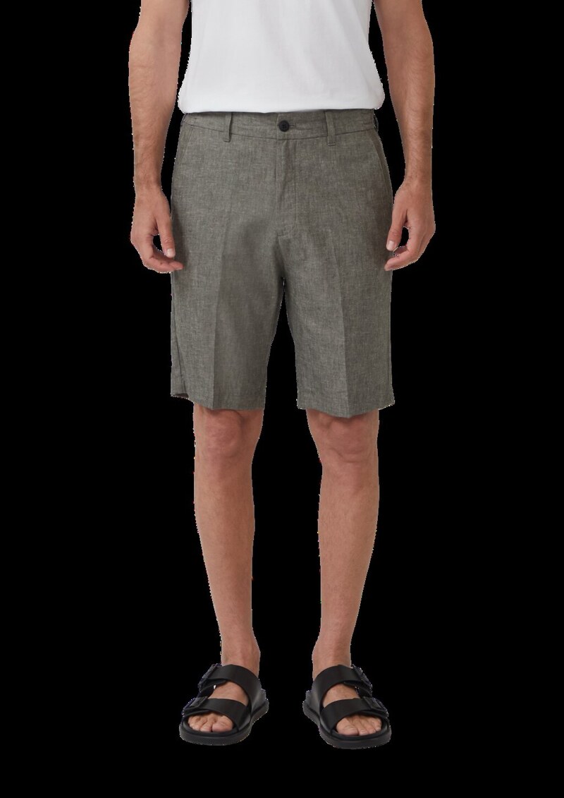 Lockere Bermuda aus Leinenmix