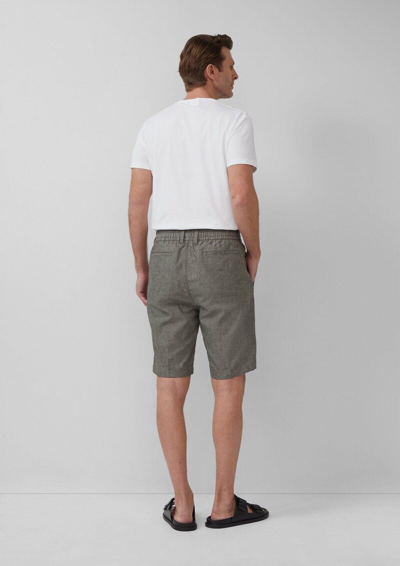 Lockere Bermuda aus Leinenmix