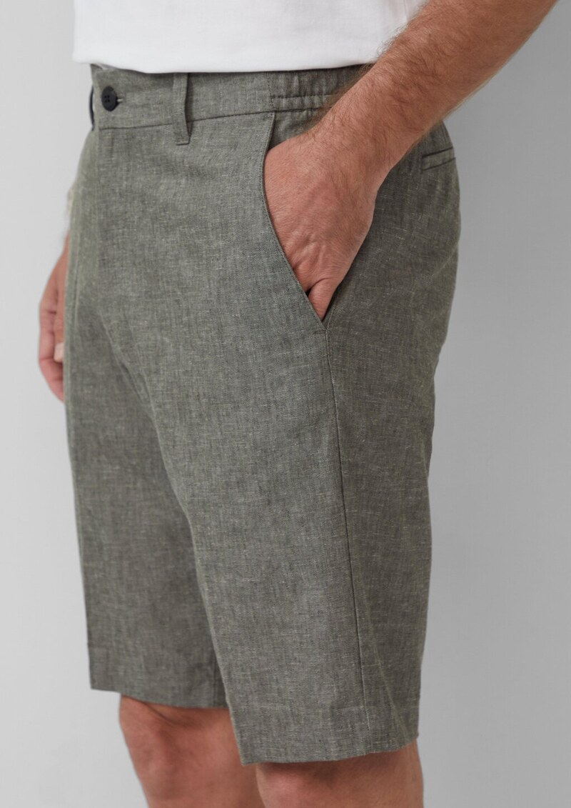 Lockere Bermuda aus Leinenmix
