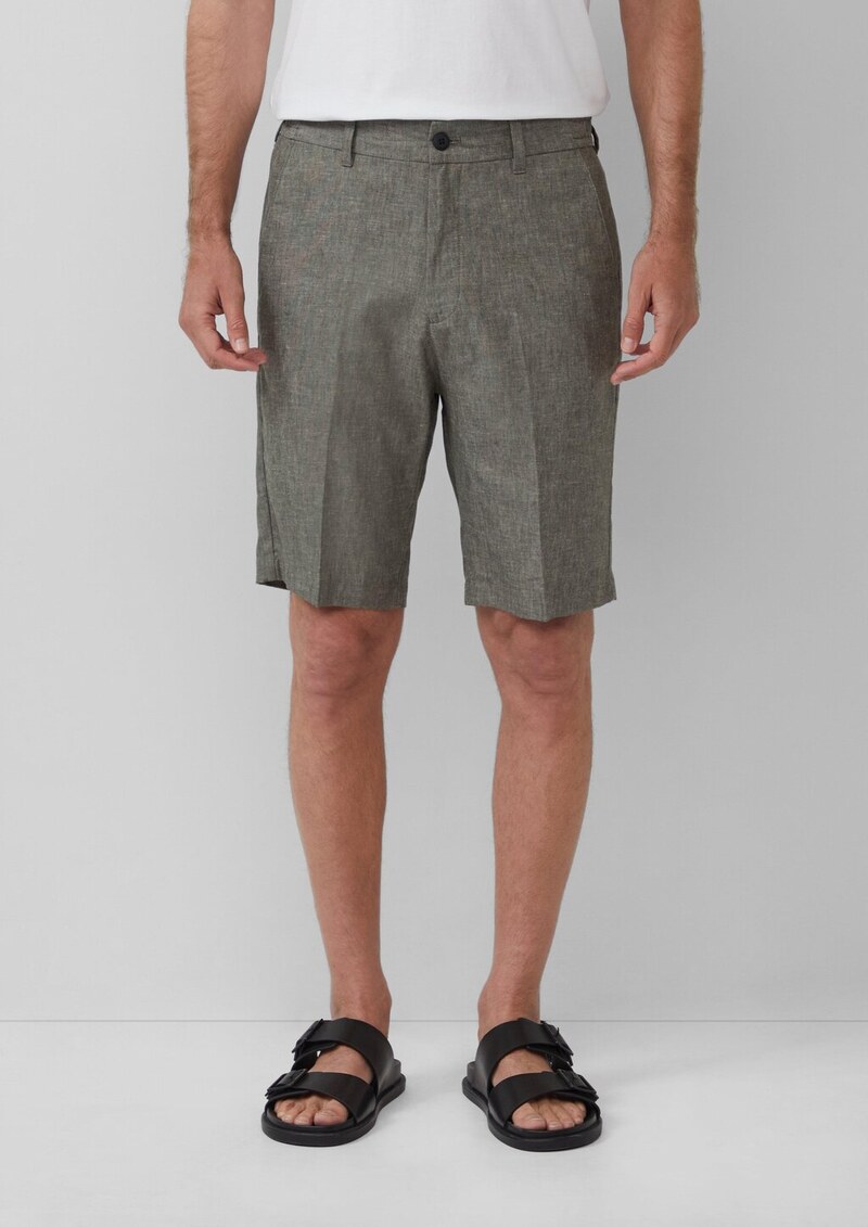 Lockere Bermuda aus Leinenmix