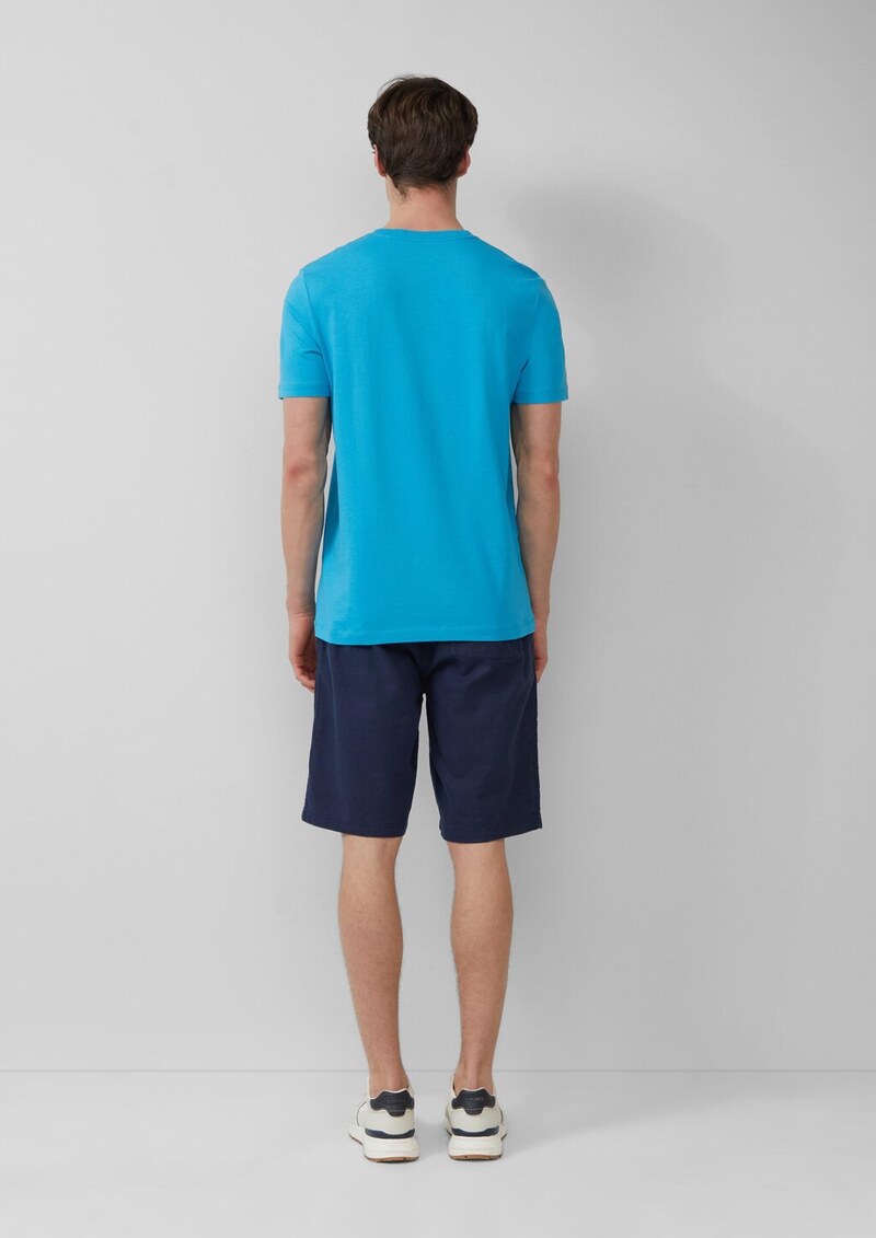 Baumwoll-T-Shirt mit Crewneck und Artwork