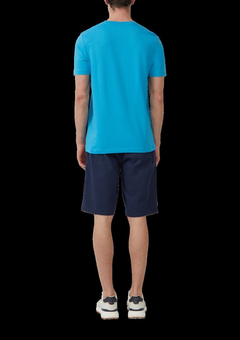 Baumwoll-T-Shirt mit Crewneck und Artwork