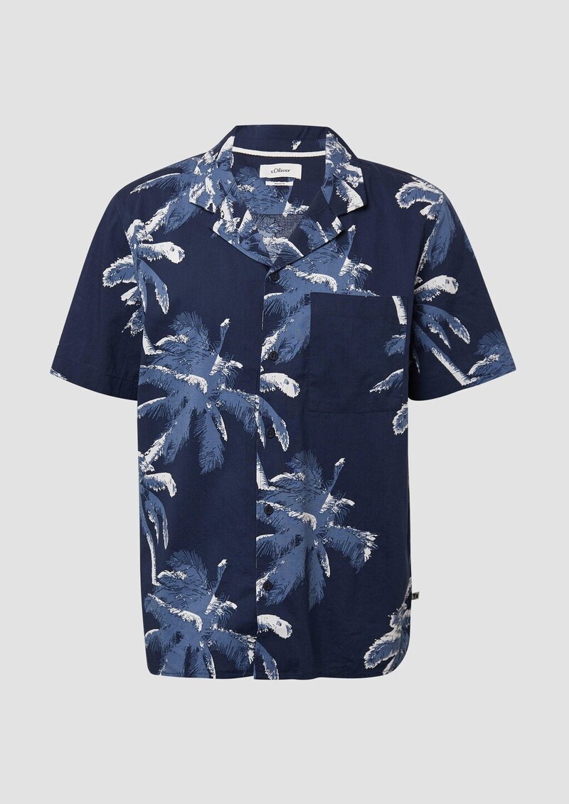 Resort Fit: Kurzarmhemd aus Viskosemix