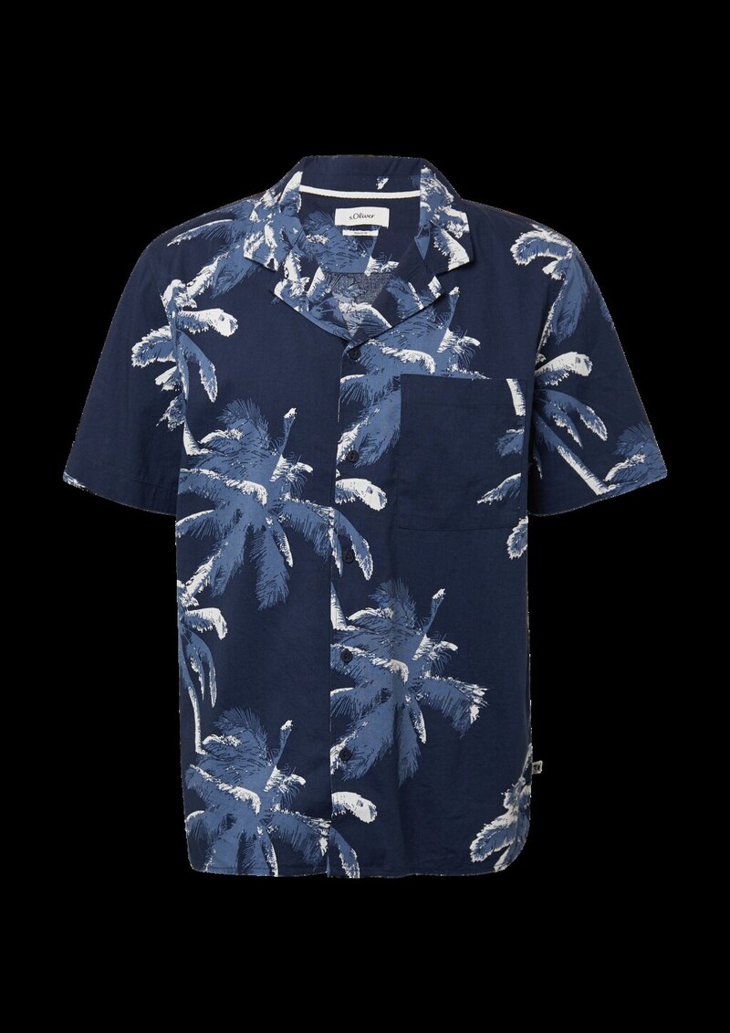 Resort Fit: Kurzarmhemd aus Viskosemix