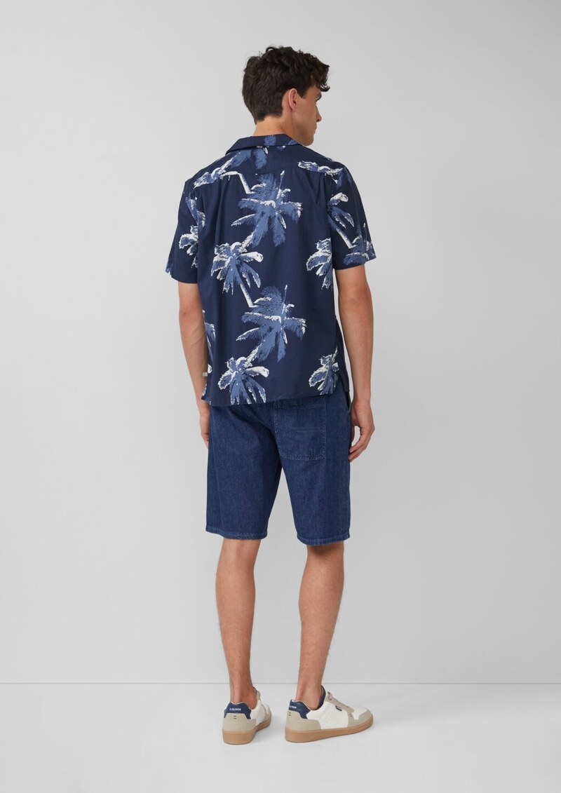 Resort Fit: Kurzarmhemd aus Viskosemix