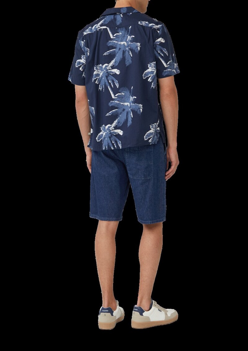 Resort Fit: Kurzarmhemd aus Viskosemix