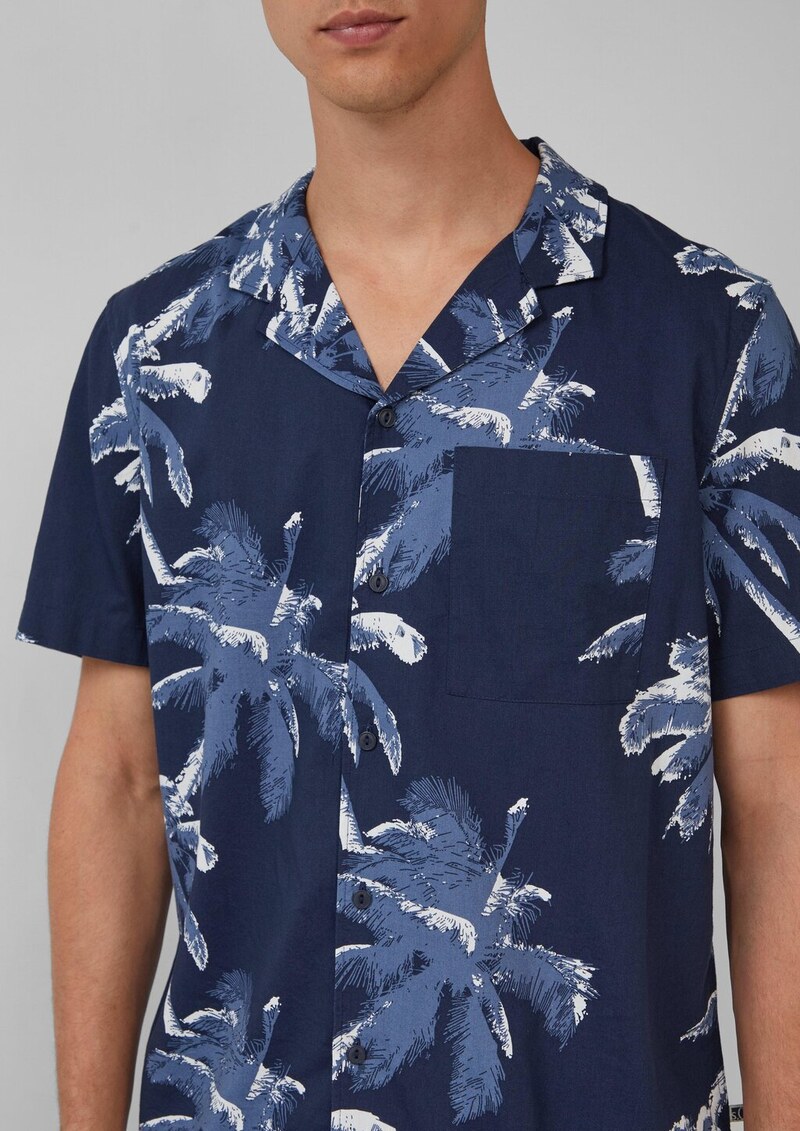 Resort Fit: Kurzarmhemd aus Viskosemix