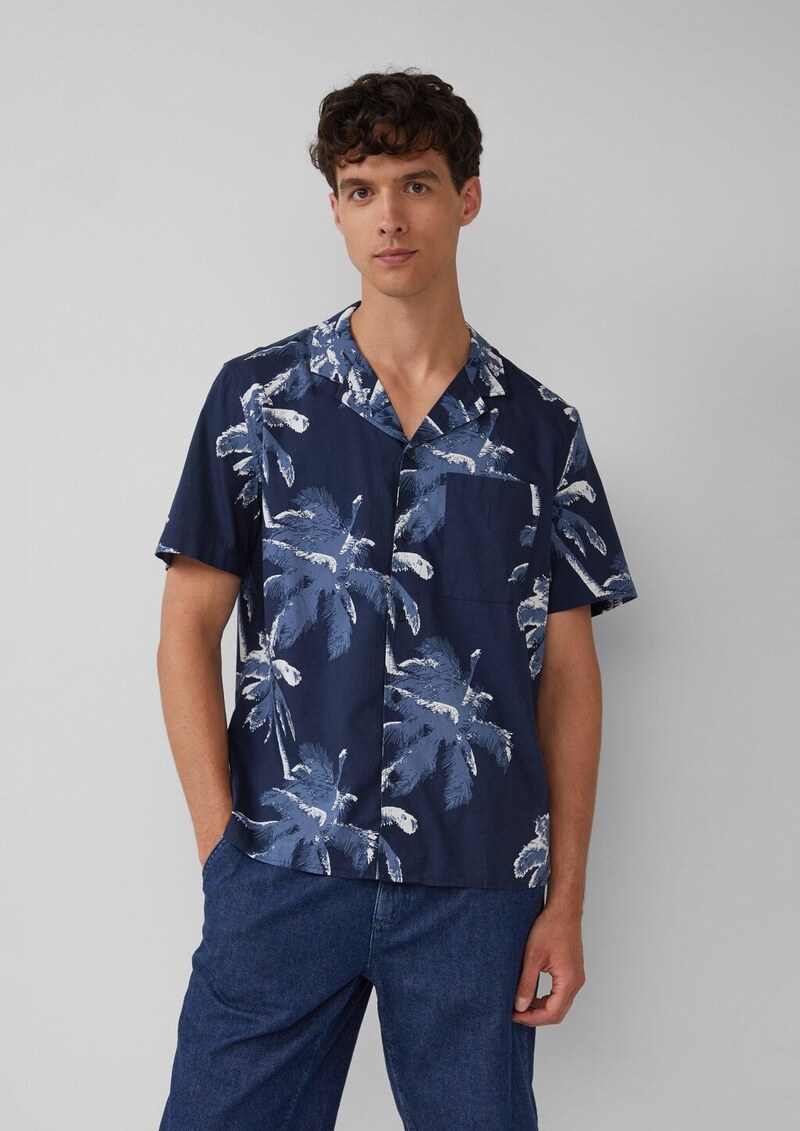 Resort Fit: Kurzarmhemd aus Viskosemix