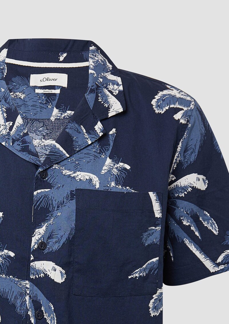 Resort Fit: Kurzarmhemd aus Viskosemix