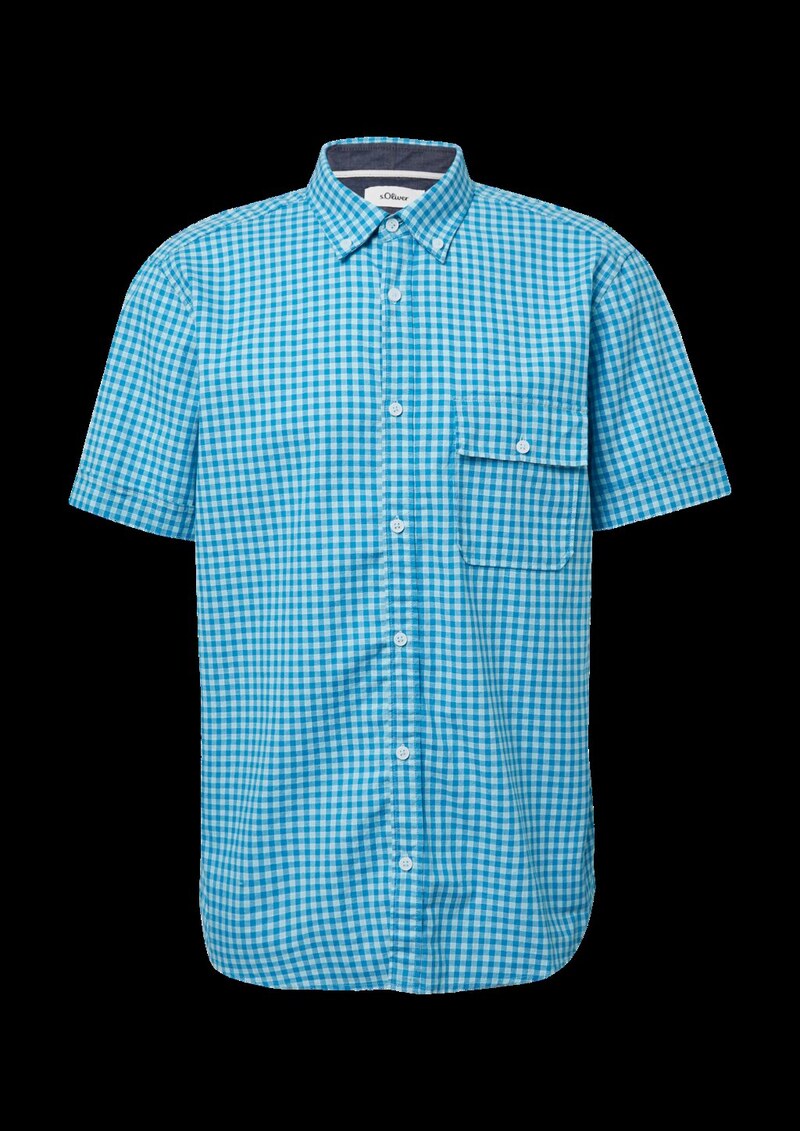 Regular Fit: Kariertes Hemd aus Baumwolle mit Button-Down-Kragen