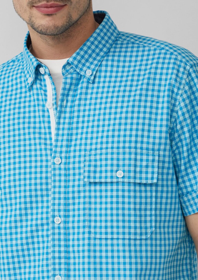 Regular Fit: Kariertes Hemd aus Baumwolle mit Button-Down-Kragen