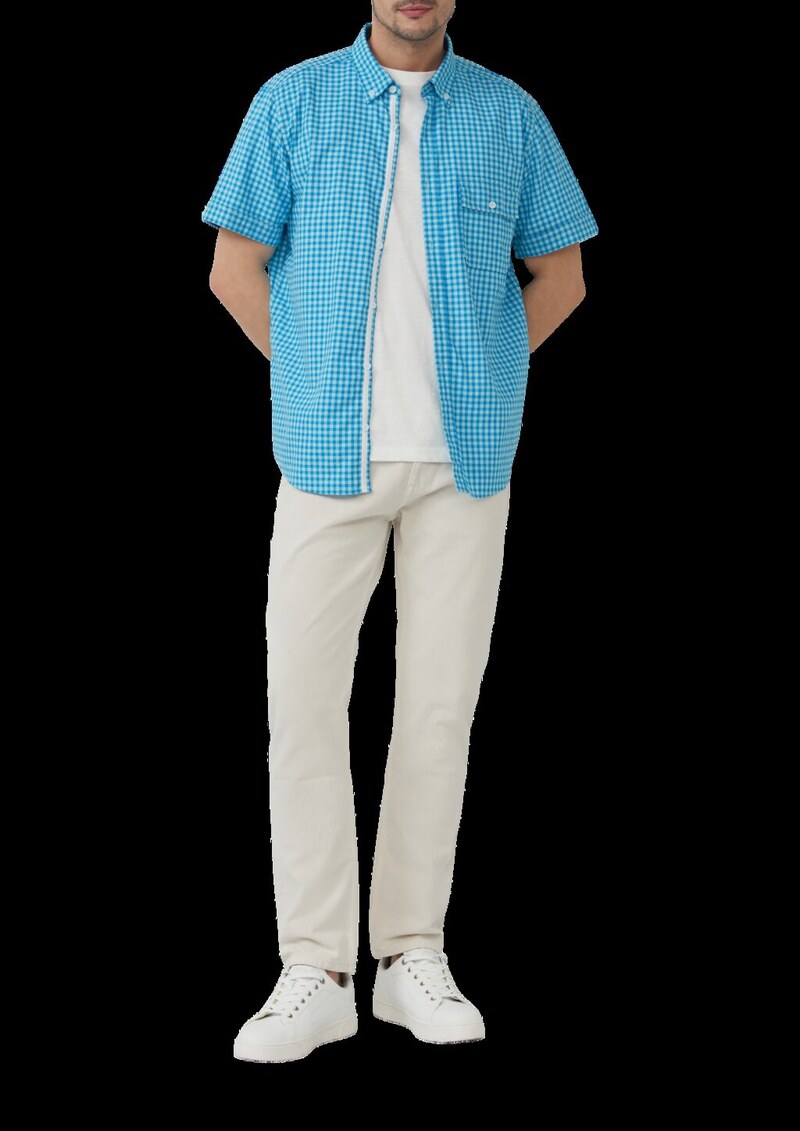 Regular Fit: Kariertes Hemd aus Baumwolle mit Button-Down-Kragen