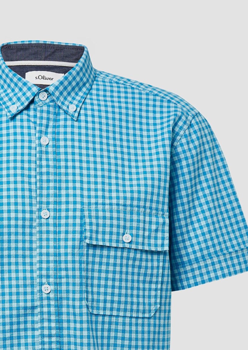 Regular Fit: Kariertes Hemd aus Baumwolle mit Button-Down-Kragen