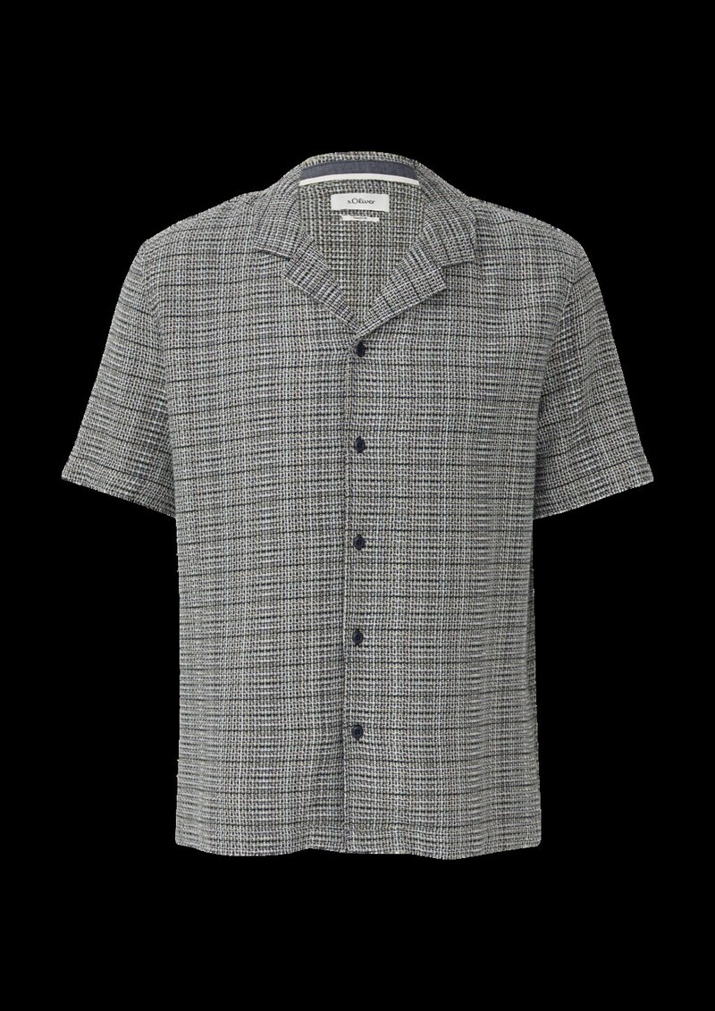 Lässiges Strukturhemd mit Reverskragen