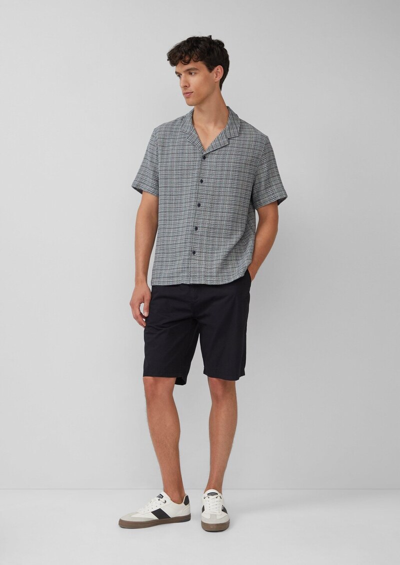 Lässiges Strukturhemd mit Reverskragen