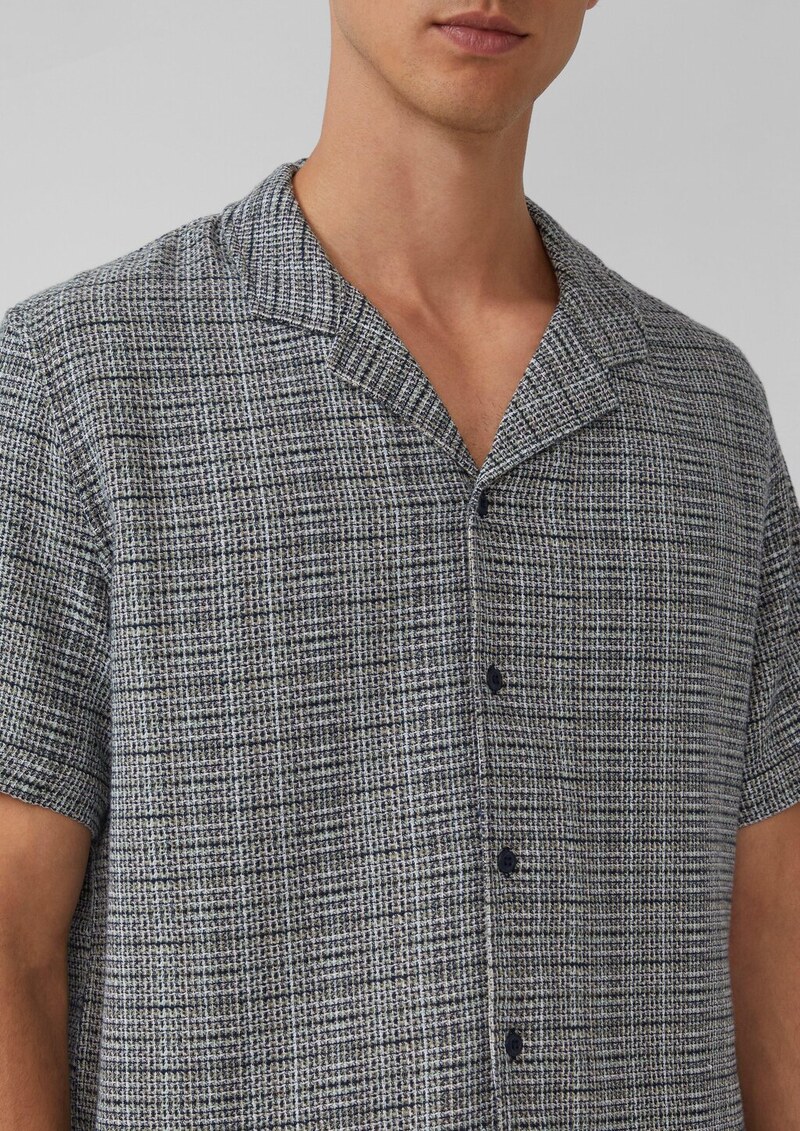 Lässiges Strukturhemd mit Reverskragen