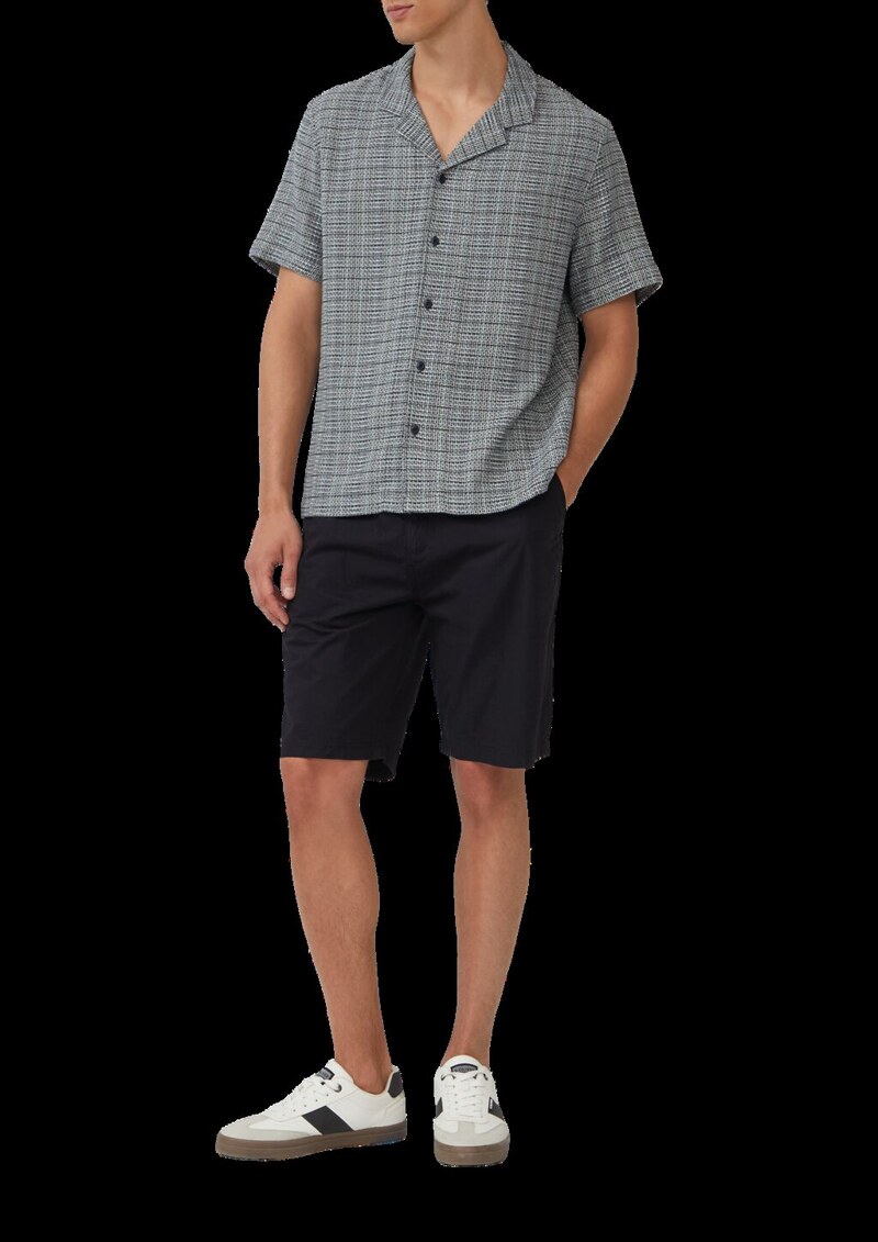 Lässiges Strukturhemd mit Reverskragen