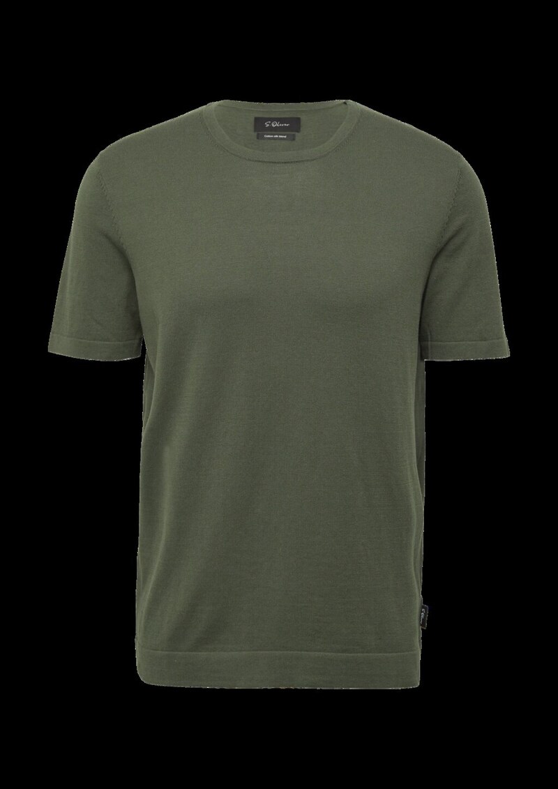 Gestricktes T-Shirt aus Baumwoll-Seidenmix