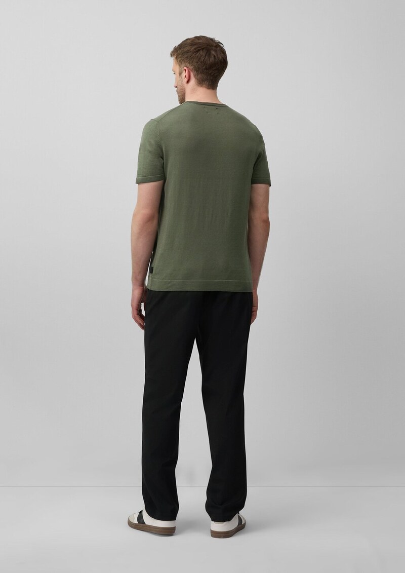 Gestricktes T-Shirt aus Baumwoll-Seidenmix