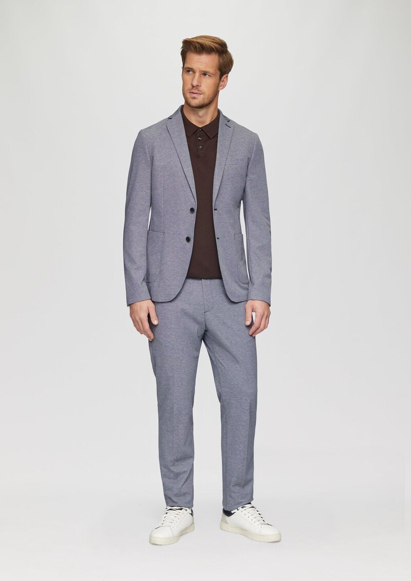 Feinstrick-Poloshirt aus Baumwoll-Seide-Mix