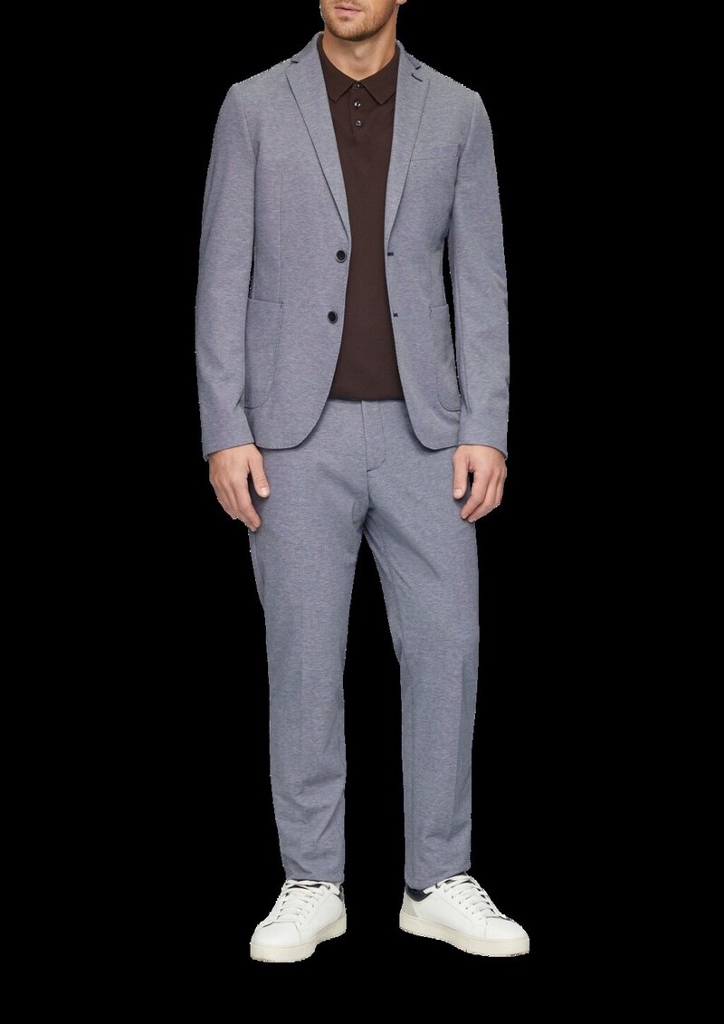 Feinstrick-Poloshirt aus Baumwoll-Seide-Mix