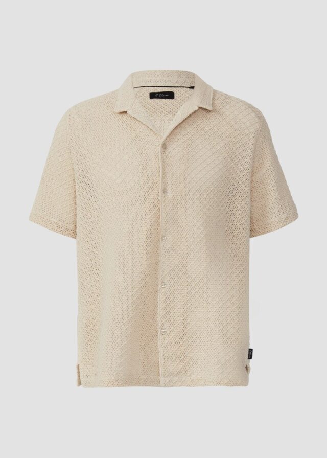 Resort Fit: Häkel-Kurzarmhemd aus Baumwolle