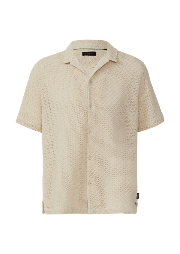 Resort Fit: Häkel-Kurzarmhemd aus Baumwolle