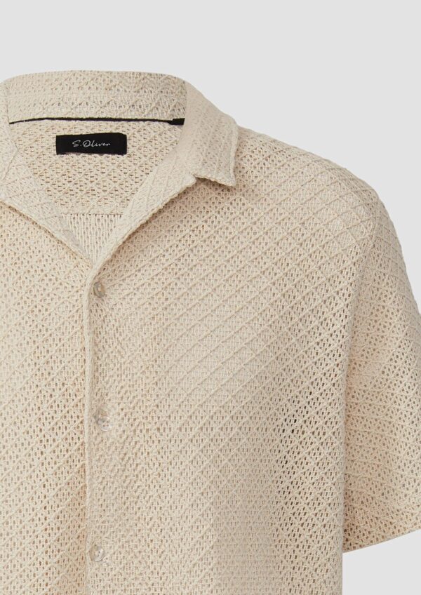 Resort Fit: Häkel-Kurzarmhemd aus Baumwolle