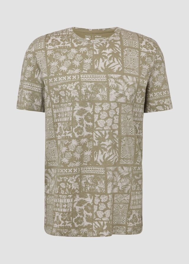 Baumwoll-T-Shirt mit All-over-Print