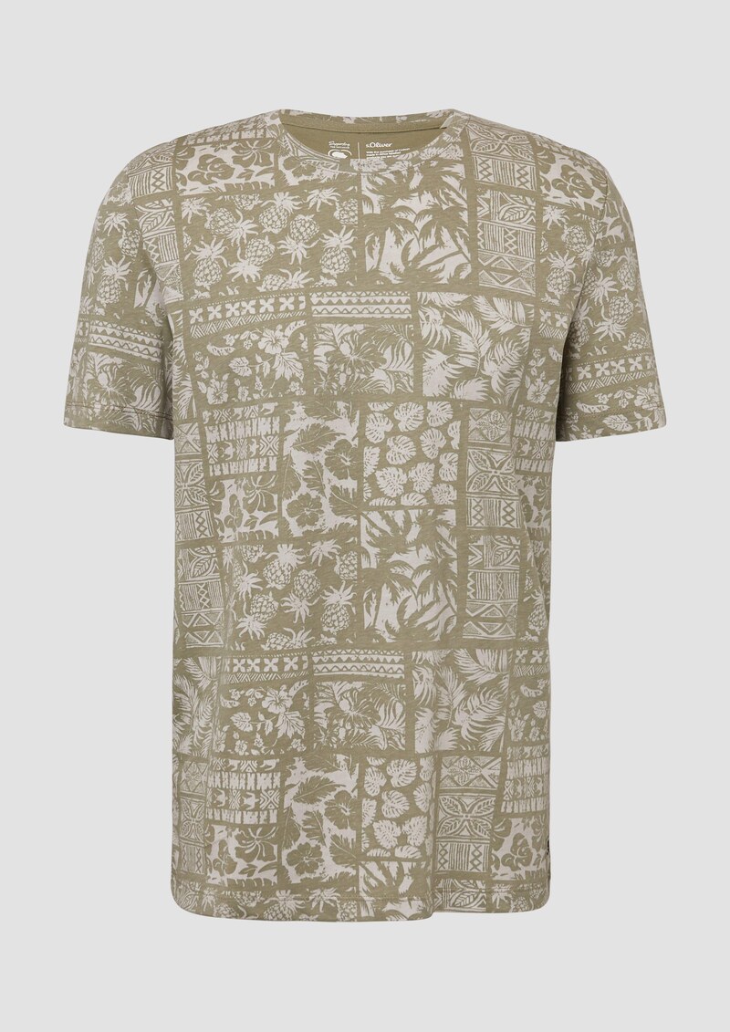 Baumwoll-T-Shirt mit All-over-Print