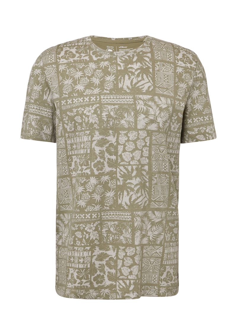 Baumwoll-T-Shirt mit All-over-Print