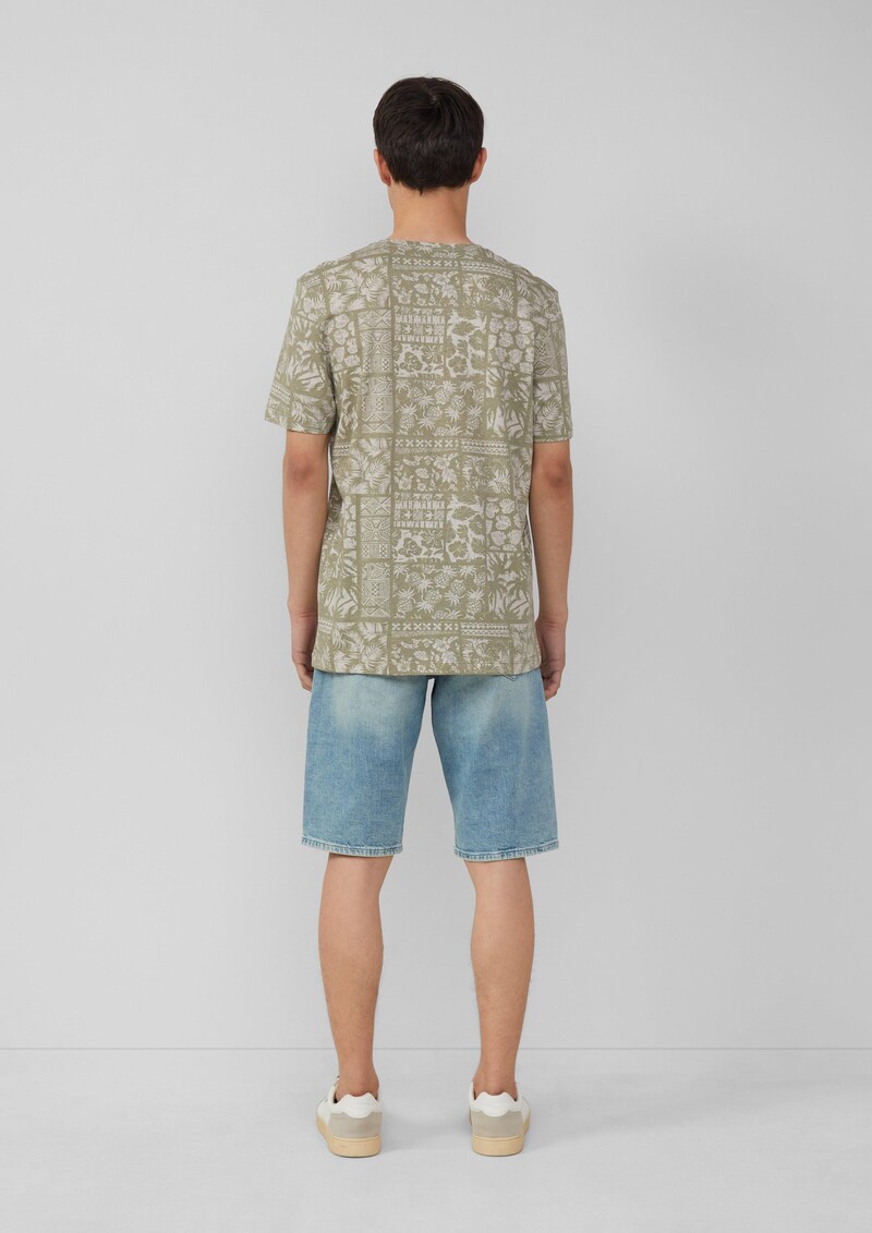 Baumwoll-T-Shirt mit All-over-Print