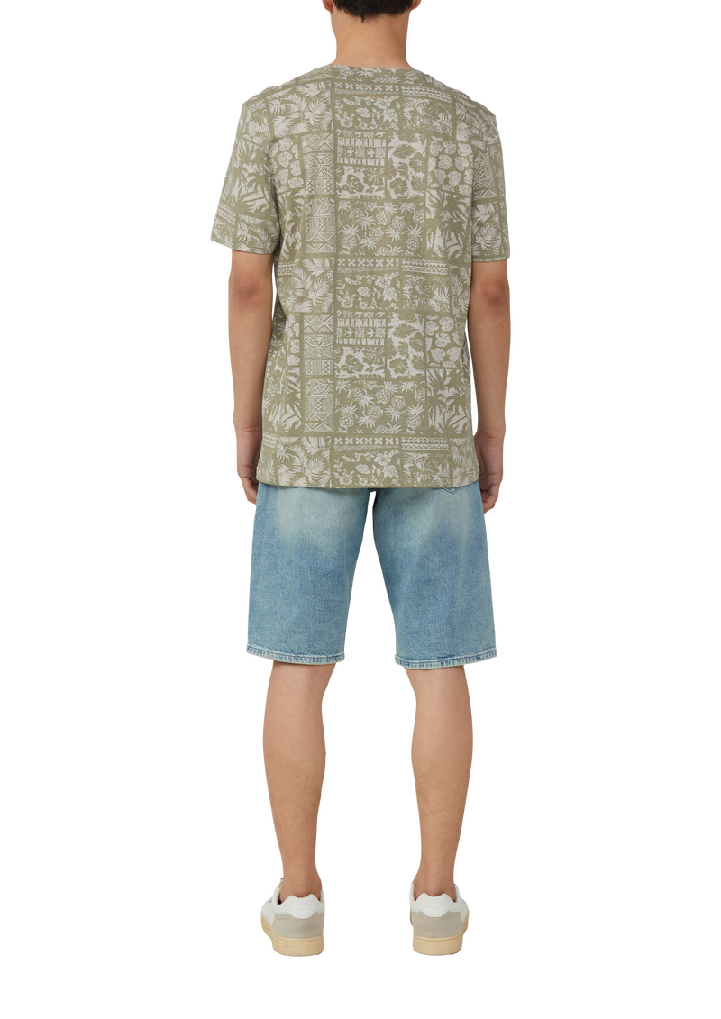 Baumwoll-T-Shirt mit All-over-Print