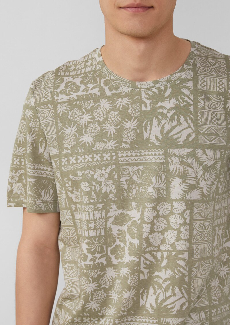 Baumwoll-T-Shirt mit All-over-Print