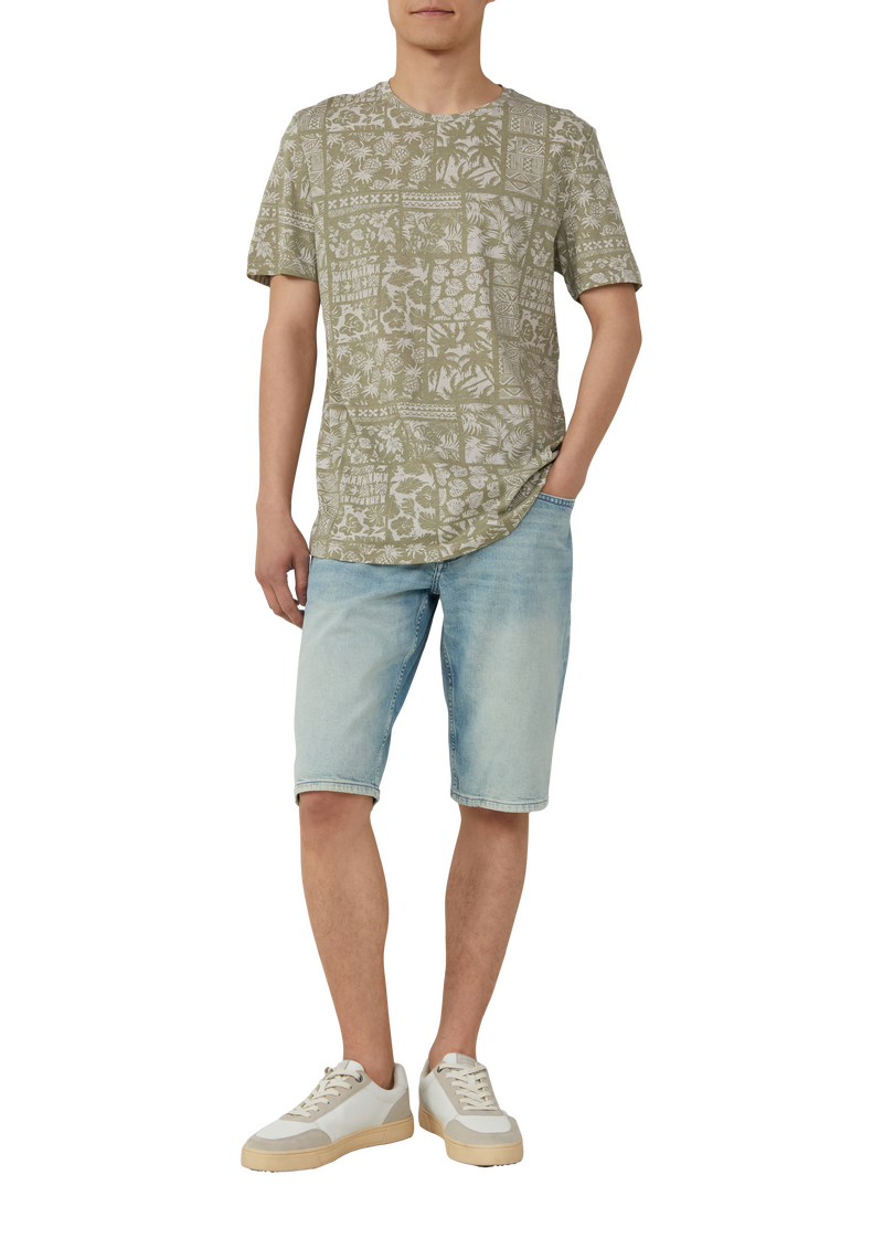 Baumwoll-T-Shirt mit All-over-Print