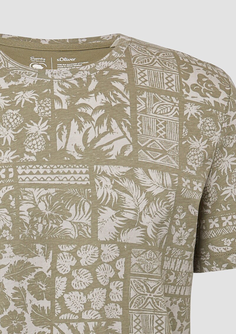 Baumwoll-T-Shirt mit All-over-Print