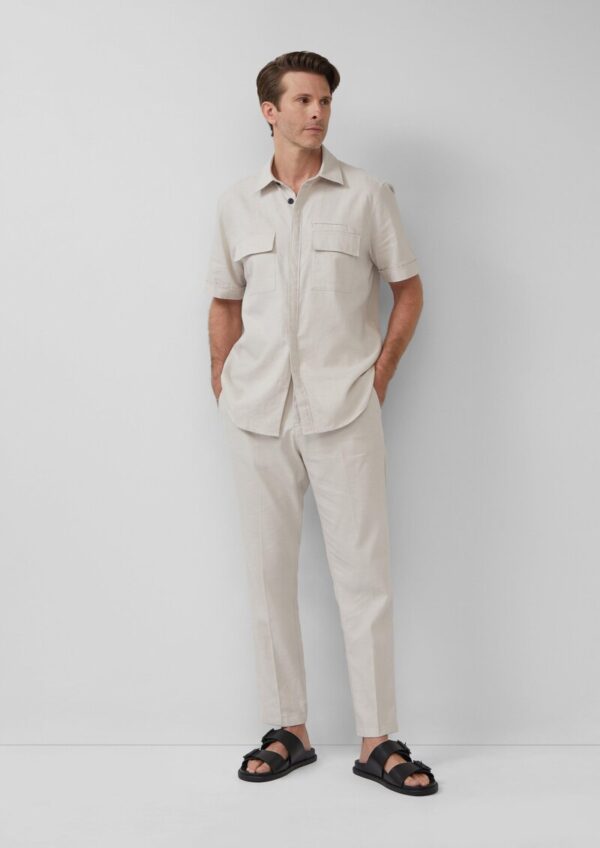 Chino aus Leinenmix im Relaxed Fit