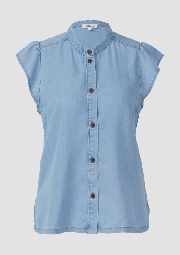 Lyocell-Bluse mit Flügelärmeln