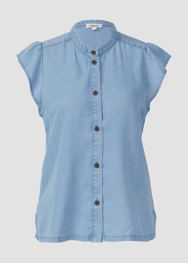 Lyocell-Bluse mit Flügelärmeln