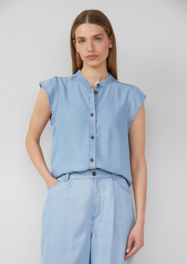 Lyocell-Bluse mit Flügelärmeln